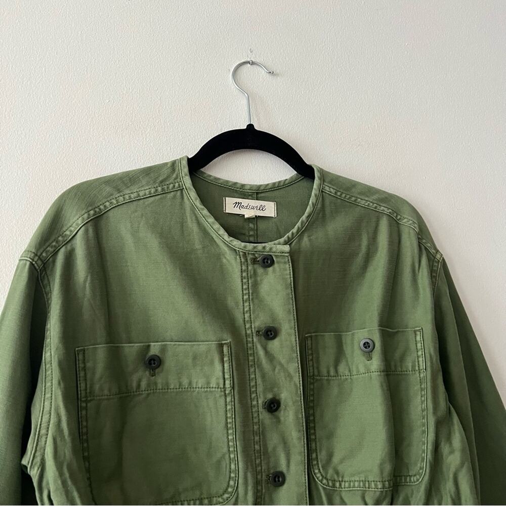 Madewell Claremont Drawstring Army Green Jacket - Picture 6 of 8